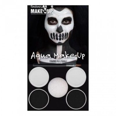 Ansiktsfärg Aqua Svart/Vit