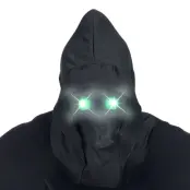 Ansiktslös Mask med Lysande Gröna Ögon - One size