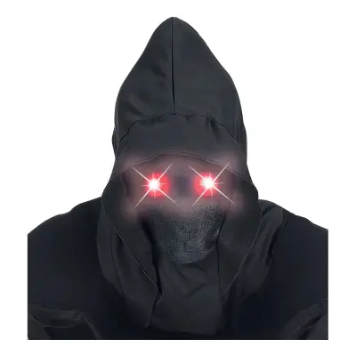 Ansiktslös Mask med Lysande Röda Ögon - One size