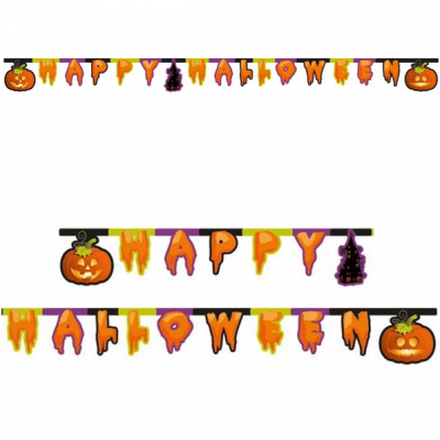 Banderoll Happy Halloween 220 cm