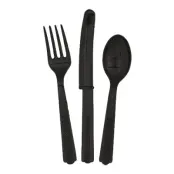 Bestick Svart - 18-pack