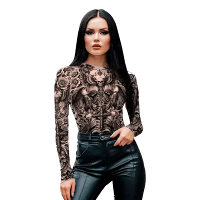 Body Tatueringar Dödskalle - Medium