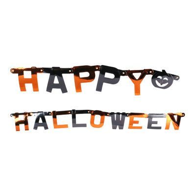 Happy Halloween Bokstavsgirlang Svart/Orange