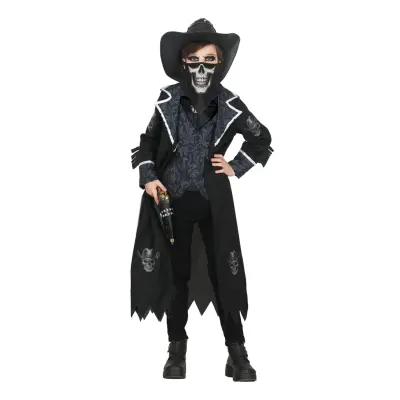 Dödskalle Cowboy Barn Maskeraddräkt - Large