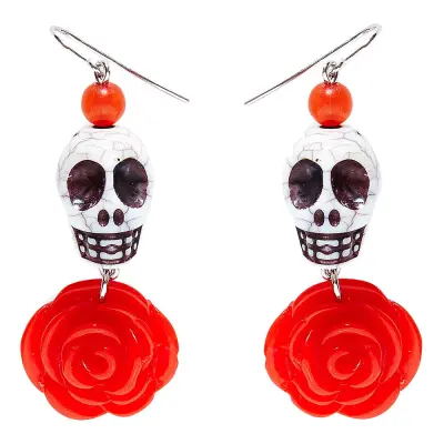 Day of The Dead Dödskalle Örhängen