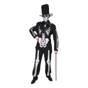Day of the Dead Skelett Kostym Maskeraddräkt - Medium