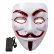 EL Wire V For Vendetta LED Mask - Mörkorange