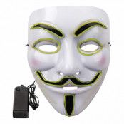 EL Wire V For Vendetta LED Mask - Neongrön