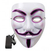 EL Wire V For Vendetta LED Mask - Rosa
