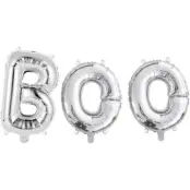 Folieballong"BOO"Silver 41 cm