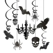 Halloween Hängande Dekorationer Glittriga