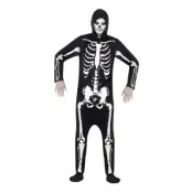 Läskigt Skelett Maskeraddräkt - Small