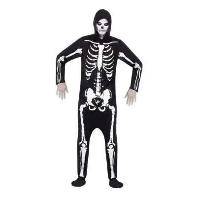 Läskigt Skelett Maskeraddräkt - Small