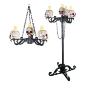 LED Takkrona/Kandelaber med Dödskallar 2in1