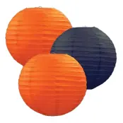 Papperslyktor Orange/Svart