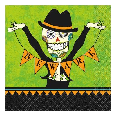Servetter Day of the Dead - 16-pack