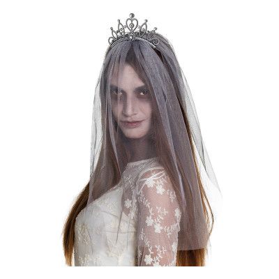 Spöke Krona med Slöja - One size