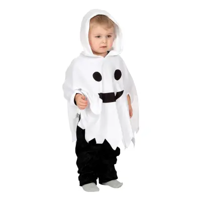 Spöke Poncho Barn Maskeraddräkt - 2-3 år