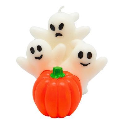 Spöken med Pumpa Stearinljus