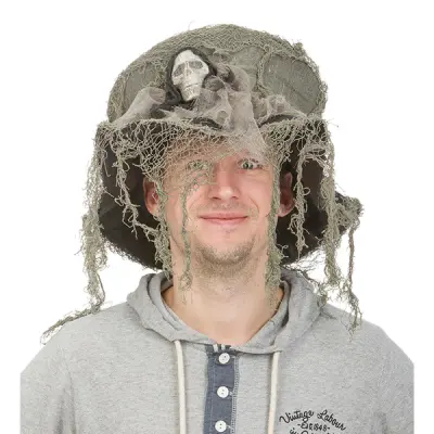 Spökhatt med Dödskalle - One size
