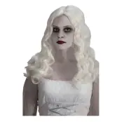 Spökkvinna Vit Peruk