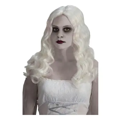 Spökkvinna Vit Peruk