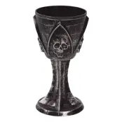 Svart Vinglas med Dödskalle