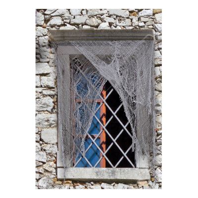 Tygdekoration Fönster Grå