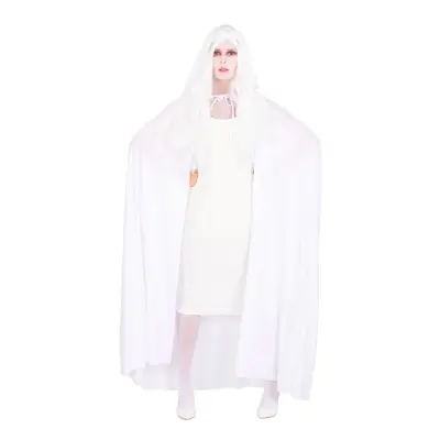 Vit Cape med Huva - One size