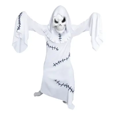 Vitt Spöke Barn Maskeraddräkt - Small
