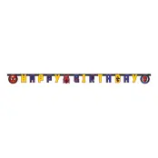 Girlang Happy Birthday Spiderman Flerfärgad