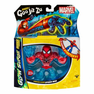 Goo Jit Zu Marvel Glow Surge Spiderman - Goo Jit Zu -  Leksaksaffären