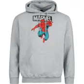 Marvel Spider Man - Marvel Luvtröja - Spider Man Jump - S XXL - för Herr - grå