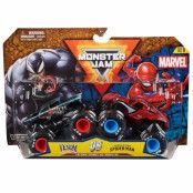 Monster Jam 1:64 Marvel 2-pack Venom vs Spiderman