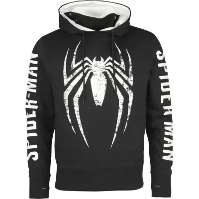 Spider-Man - Marvel Luvtröja - Game Logo - S XXL - för Herr - svart/grå