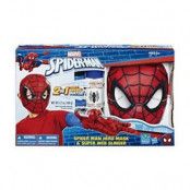 Spiderman Mask och Spindelnät Skjutare