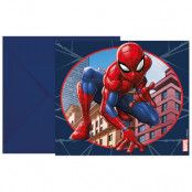 Spindelmannen Crime Fighter Inbjudningskort 6-pack