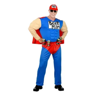 Super Beer Man Maskeraddräkt - Small
