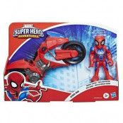 Super Hero Figur med motorcykel Spiderman E7929