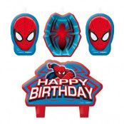 Tårtljus Spider-Man - 4-pack