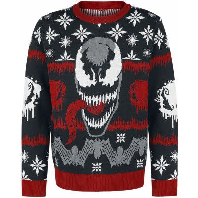 Venom (Marvel) - Disney Christmas jumper - Face - L - för Herr - flerfärgad