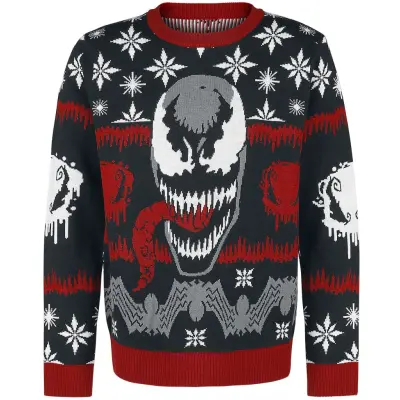 Venom (Marvel) - Disney Christmas jumper - Face - L - för Herr - flerfärgad