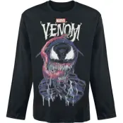 Venom (Marvel) - Marvel Långärmad tröja - Venom Grin Logo - S XXL - för Herr - svart