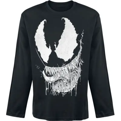 Venom (Marvel) - Marvel Långärmad tröja - Venom Saliva - S XL - för Herr - svart