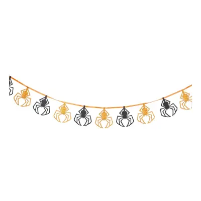 Girlang med Spindlar Svart/Orange