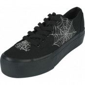 Gothicana by EMP - Gothic Sneakers - Lågskurna platåsneakers med spindelnätsbrodyr - EU37 EU40 - för Dam - svart