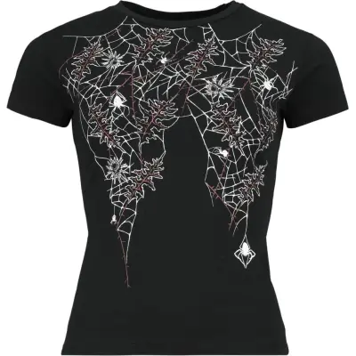 Gothicana by EMP - Gothic T-shirt - T-shirt med spindelnät - L XXL - för Dam - svart