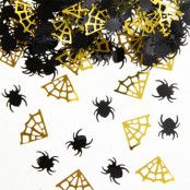 Halloween Foliekonfetti Spindlar & Spindelnät 15g