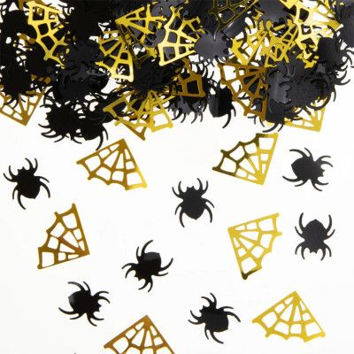 Halloween Foliekonfetti Spindlar&Spindelnät 15g