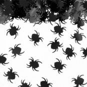 Halloween Foliekonfetti Svarta Spindlar 15g